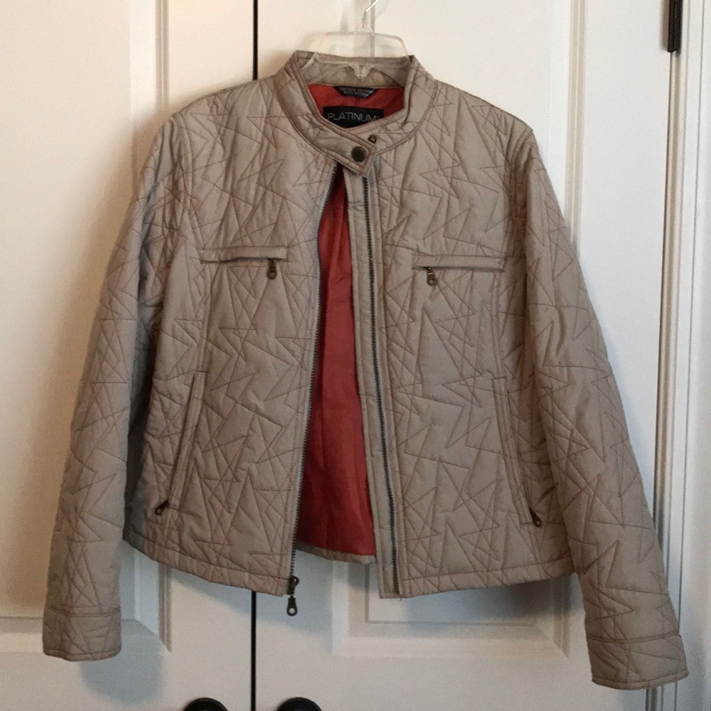 Adorable beige and orange coat